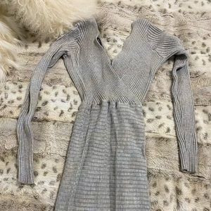 Grey rose billet bandage dress grey off the shoulder